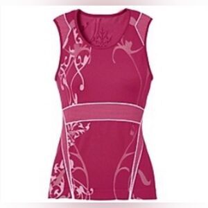 Athleta Pink Yoga Floral Twist Tank S